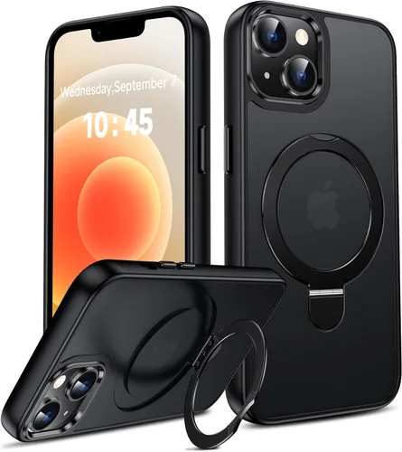 Vista 24 de LeYi Funda para iPhone 11 para MagSafe con soporte magnético, color negro