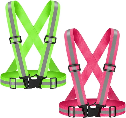 Vista 17 de High Visibility Reflective Vest Safety Vest Running Reflective Gear Adjustable Reflective Vest for Walking,Jogging,Hiking,Night Cycling