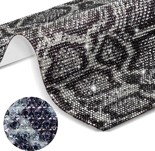 Vista 9 de 12000 calcomanías de diamantes de imitación con estampado de leopardo, hojas de diamantes de imitación de 0.079 pulgadas, calcomanías de cristal