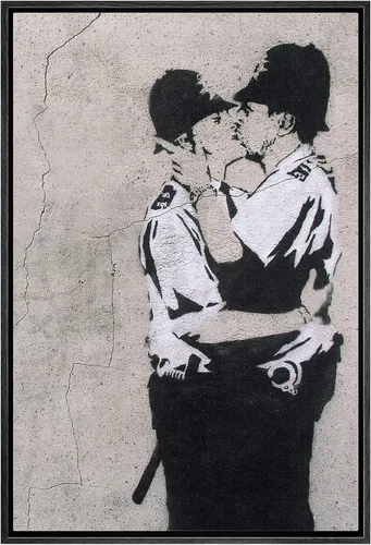 Vista 40 de SIGNWIN Lienzo enmarcado para pared, pintura en aerosol de grunge, ciudad urbana, alas de ángel vanguardistas, graffiti y arte callejero, arte