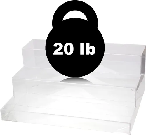 Vista 5 de Estante de 3 niveles montado para botellas, expositor de acrílico transparente para joyas, pop, botellas, cupcakes/coleccionables, soporte