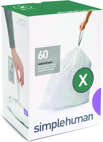 Vista 18 de simplehuman Forro para bote de basura de ajuste personalizado, 45 litros/12 galones, 20 unidades (paquete de 2)