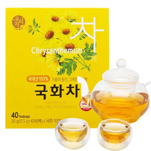 Vista 5 de SONGWON Té de crisantemo 100% coreano, té floral y aromático con 40 bolsas de té (0.02 oz cada una)