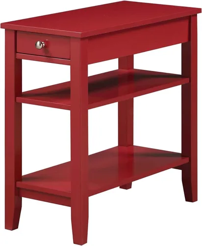 Vista 11 de Convenience Concepts American Heritage Mesa Auxiliar de Cabecera con Cajón de 23.5" - Mesa Clásica de Sala de Estar con Estante de Almacenamiento