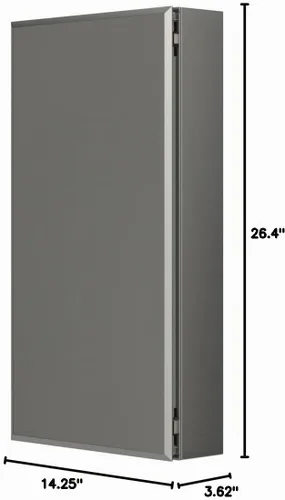 Vista 3 de Kohler CB-CLC1526FS Espejo Botiquín de Baño sin Marco, Puerta Individual, Marco Rectangular con Borde Biselado, Espejo de Gabinete de Baño, Estantes