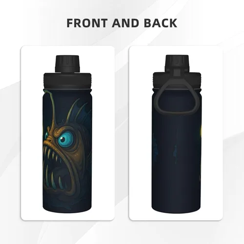 Vista 3 de Anglerfish Insulated Stainless Steel Kettle Print Funny Water Bottle Insulated Ideal for Sports and Travel