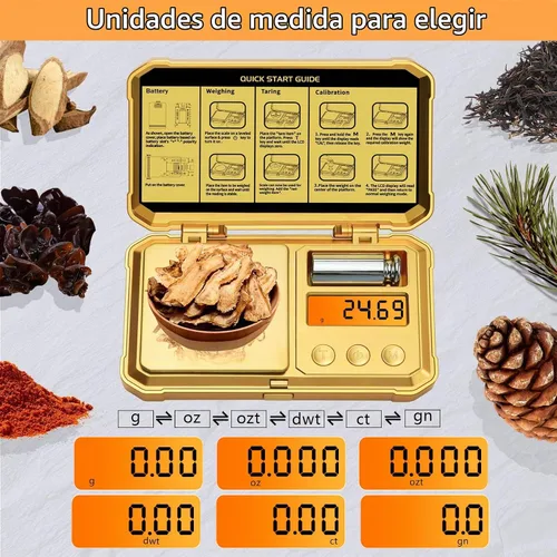 Vista 4 de GRAM PRES Báscula digital de bolsillo gramo de 10.58 oz x 0.0004 oz