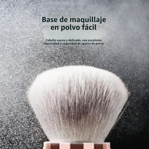 Vista 3 de 2 brochas de maquillaje de doble punta para contornear mezcla y bronceado, cepillo de base en ángulo y cepillo corrector Premium Luxe Hair para una