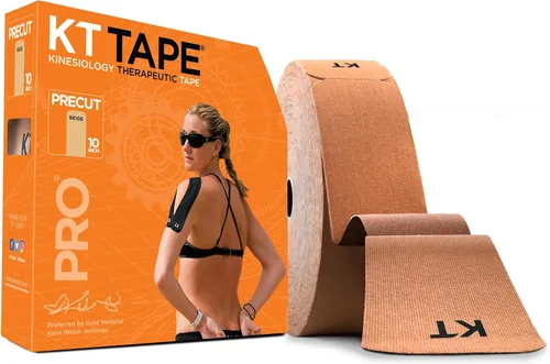Vista 7 de KT Tape, PRO Synthetic Elastic Kinesiology Athletic Tape, 150 Count, 10” Precut Strips