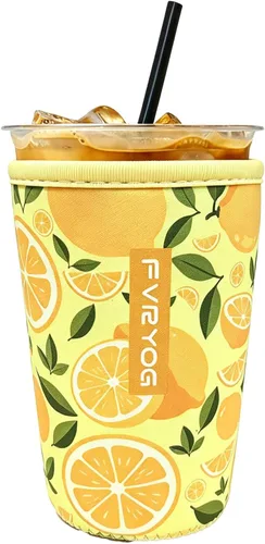 Vista 136 de Reusable Insulated Neoprene Iced Coffee Sleeves for Iced Coffee Cups, Coffee Coolies sleeves for Iced & Hot Drinks