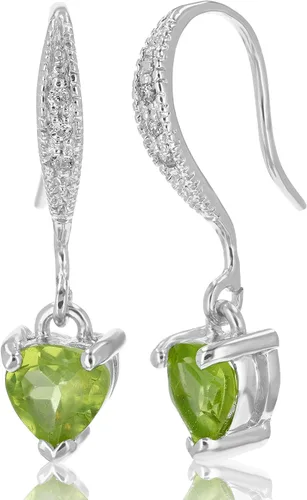 Vista 2 de Aretes de plata esterlina y piedras semipreciosas, plata de ley, E19055PE
