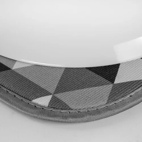 Vista 5 de S&T INC. Tapete de microfibra para secado de platos, reversible y absorbente para cocina, de 16 x 18 pulgadas, triángulos