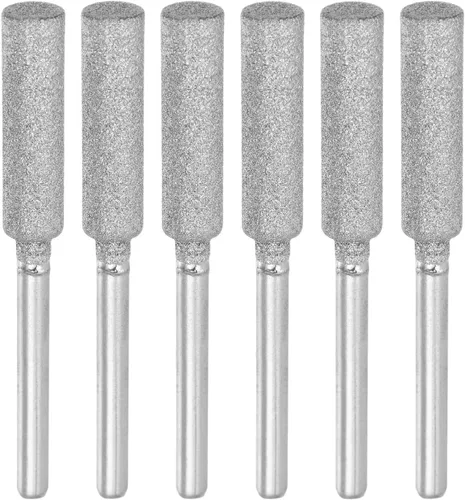 Vista 11 de HARFINGTON 6 piezas de afilador de motosierra con revestimiento de diamante, culata de 5/32 pulgadas de 0.157 in, amoladora eléctrica de sierra