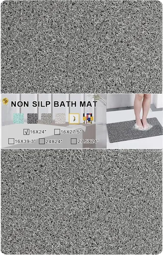 Vista 11 de Tapete antideslizante para bañera, tapete de baño antideslizante de 0.6 pulgadas, extra grueso, de secado rápido, tapete de ducha antideslizante