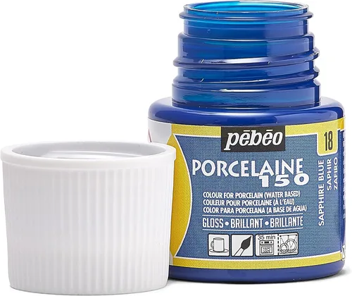 Vista 16 de Pebeo Porcelaine 150 - Pintura para porcelana de alto brillo a base de agua, botella de 45 ml - Negro abismo