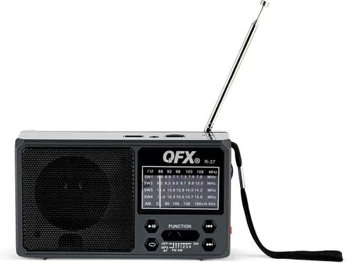 Vista 5 de QFX R-37 6-Band (AM, FM, SW1 - SW4) Linterna LED Bluetooth Radio solar (modelo 2021)
