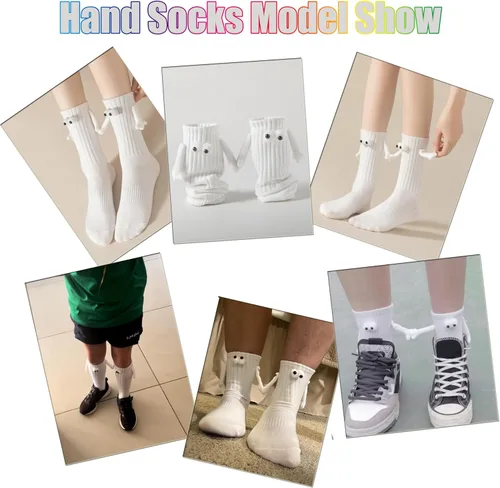 Vista 4 de Keauexp Calcetines magnéticos en las manos divertidos para hombres para mujeres, amistad, parejas, mejores regalos, novio, novia