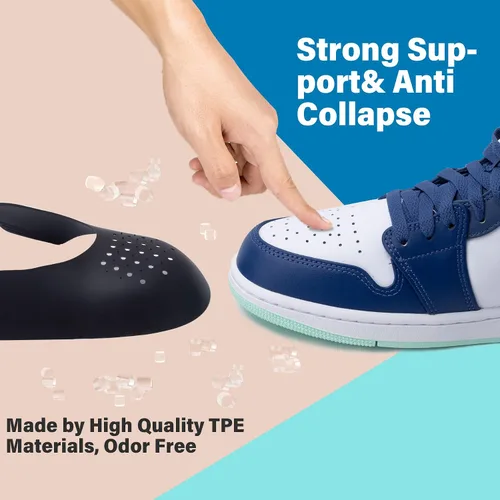 Vista 4 de YOLOPARK 4 pares de protectores de arrugas para zapatos zapatillas: AF1s, Dunks y más, protector antiarrugas para hombres 7.5-13 mujeres 5-8.5