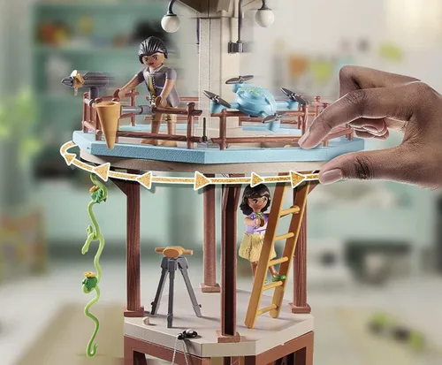 Vista 6 de Playmobil Torre de investigación Wiltopia con brújula