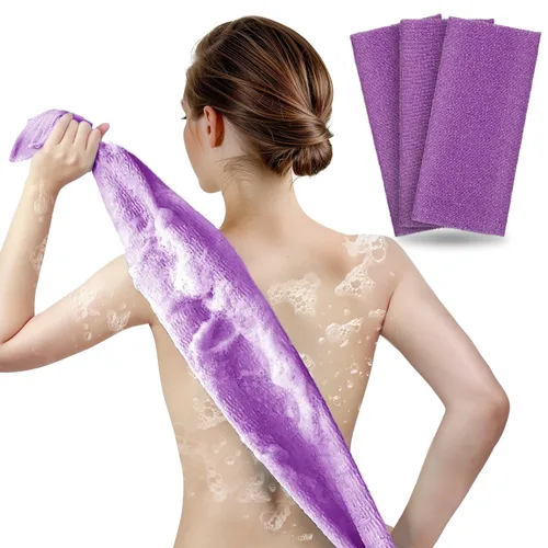 Vista 21 de ARCH&M Toalla Exfoliante, Toalla de Baño Japonesa, Exfoliante Coreano, Exfoliante Corporal de Nailon, Exfoliante de Espalda para Ducha, Alternativa
