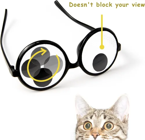Vista 3 de HOHAJIU Googly Eyes, divertido juguete de bromas de anteojos, novedosos anteojos gigantes que sacuden, accesorios de disfraz divertidos para fiesta
