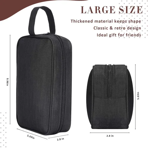 Vista 2 de Sweetude Neceser de 9 piezas para hombres y mujeres, resistente al agua, bolsa de afeitado plegable, bolsa de viaje para cosméticos, organizador