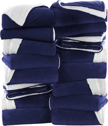 Vista 66 de IR Imperial Rooms Mantas Sherpa de color rosa bebé tamaño King para cama – Paquete al por mayor de 9 mantas Sherpa – Manta suave y esponjosa