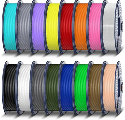 Vista 23 de TECBEARS Filamento PETG 1.75, paquete de 4.4 lbs, Multi T2506