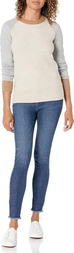 Vista 4 de Tienda Essentials - Suéter de mangas largas cuello redondo y de ajuste clásico para mujer suave al tacto