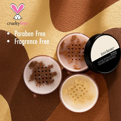 Vista 6 de Black Radiance True Complexion - Polvo de ajuste suelto, fórmula sedosa mezclable, minimiza imperfecciones, juego de maquillaje de larga duración