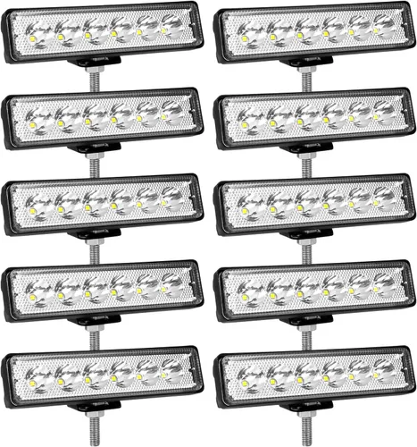 Vista 8 de SKYWORLD 2 unids 6 pulgadas 18 W delgado mini LED barra de luz de trabajo haz de una sola fila pequeña conducción niebla luz fuera de carretera