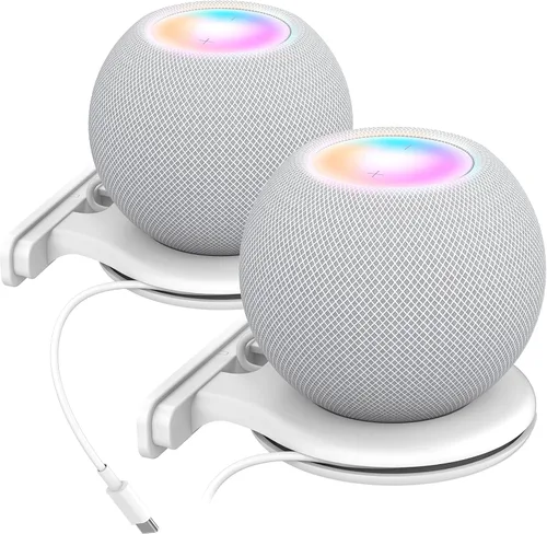 Vista 10 de AHASTYLE HomePod - Soporte de pared para mini soporte de ABS [Gestión de cables integrada] Soporte estable para HomePod Mini