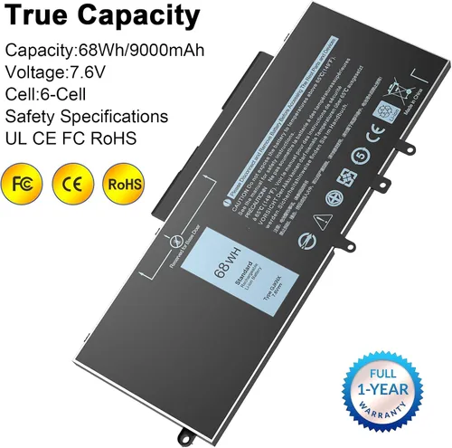 Vista 5 de BND GJKNX - Batería de repuesto para Dell Latitude 5480 5580 5280 5288 5488 5590 5591 5490 5491 5495 E5480 E5580 E5490 E5590 Precision 15 3520 3