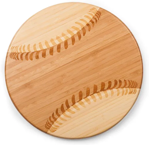 Vista 3 de TOSCANA - Tabla de quesos de béisbol Home Run de la marca Picnic Time, tabla de charcutería, plato para servir, tablas de queso, tablas