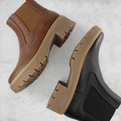 Vista 6 de Hawkwell Botas Chelsea de tacón grueso para mujer