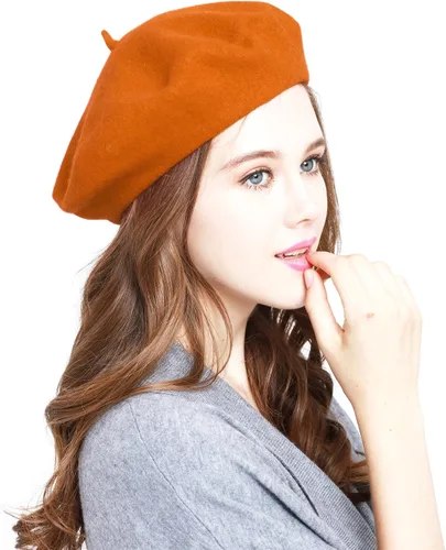 Vista 8 de WW004 Invierno 100% Lana Cálida Arte Francés Vasco Boina Tam Beanie Cap