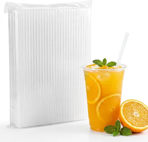 Vista 9 de Tomnk 300 pajitas desechables, pajitas de plástico de 8.25 pulgadas, pajitas de plástico para vasos y café helado Negro