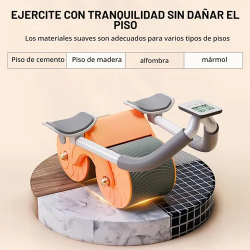 Vista 4 de Uota Rueda abdominal de rebote automático con soporte para codo,Rodillo abdominal para máquina de ejercicio abdominal,Equipo de entrenamiento