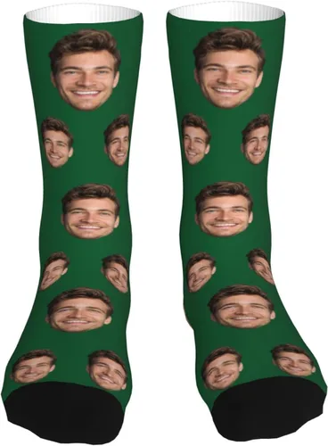 Vista 7 de Calcetines personalizados con foto para hombres y mujeres, calcetines personalizados con imagen unisex, calcetines con caras en ellos personalizados