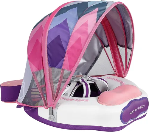 Vista 12 de Mambobaby Flotador Mejorado Añadir Cola Flotador para Bebé con Toldo para Anillo de Natación de Cintura Infantil Entrenador de Natación Flotadores