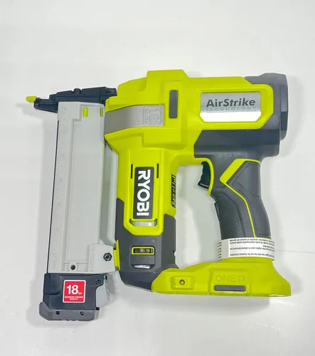 Vista 6 de RYOBI ONE+ Engrapadora inalámbrica AirStrike de calibre 18 de corona estrecha P361 Verde La batería y el cargador se venden por separado