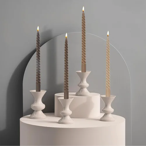Vista 5 de MAITREYA Velas Cónicas de Color Crema Juego de 12 Velas para Decoración Bodas Fiestas Iglesia - Velas Sin Perfume Que No Gotean, 10 pulgadas