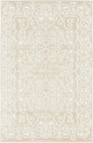 Vista 11 de Unique Loom Rushmore Collection Adams - Alfombra rectangular de 2 x 3 pies, color beige y marfil