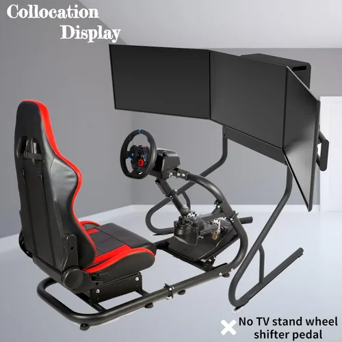Vista 6 de Hottoby G29 Racing Simulator Cockpit with Racing Seat Steering Racing Wheel Stand Fit for Logitech G25 G27 G920 Thrustmaster Racing Simulator Seat
