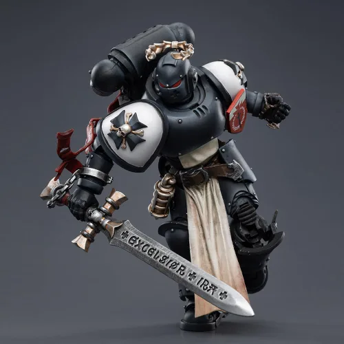 Vista 8 de JOYTOY 1/18 Warhammer 40,000 Figura de acción Black Templars The Emperors Champion Rolantus Collection