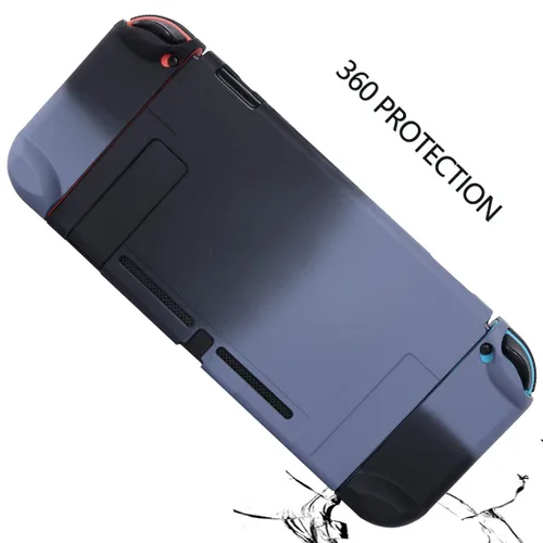 Vista 8 de COMCOOL Dockable Case for Nintendo Switch 3 in 1 Protective Cover Case for Nintendo Switch and Joy-Con Controller with Screen Protector - Gary Black