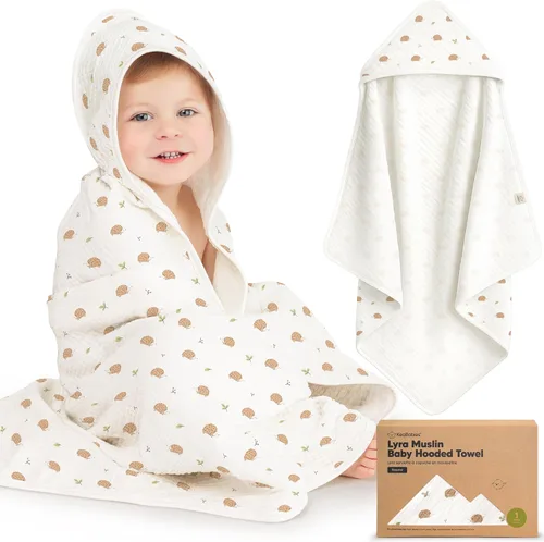 Vista 21 de KeaBabies Toallas de muselina con capucha para bebés y niñas recién nacidas, paquete de 2, toallas de baño de algodón orgánico de 30 x 30 pulgadas