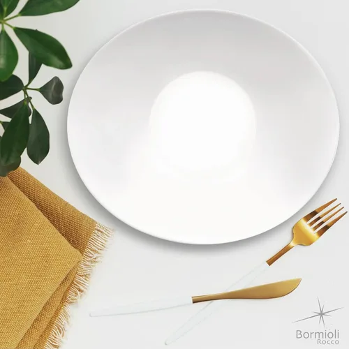Vista 7 de Bormioli Rocco Prometeo - Juego de 6 platos de sopa y pasta (9 pulgadas), color blanco