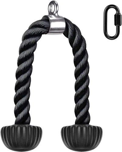 Vista 12 de SELEWARE Accesorios de máquinas de cable de barra recta giratoria para gimnasio, barra de tracción barra de presión con mango de goma