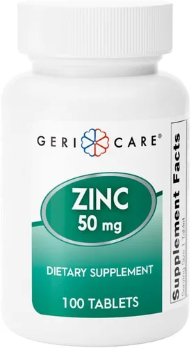 Vista 8 de GeriCare Suplemento mineral esencial de sulfato de zinc de 50 mg, apoya la función inmunológica, actividad antioxidante y metabolismo de nutrientes
